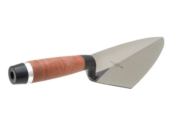 Marshalltown Maurerkelle Philadelphia Style, Ledergriff, Carbonstahl, Maße: 292x146 mm