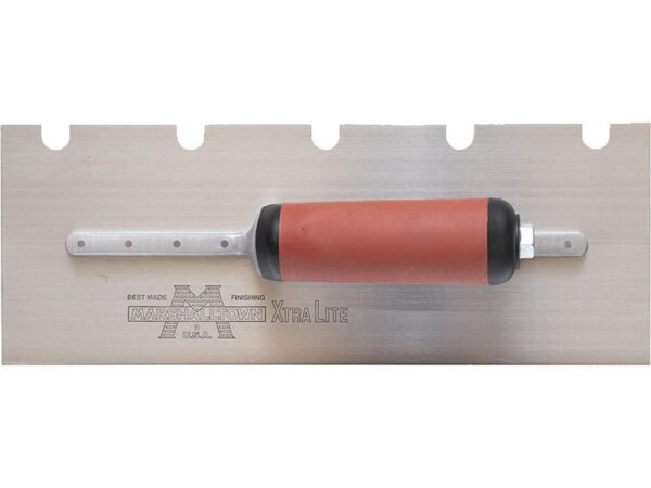 Marshalltown Gezahnte Kelle, U -13x13x51 mm, Durasoft Griff, Edelstahl, Maße: 305x102 mm