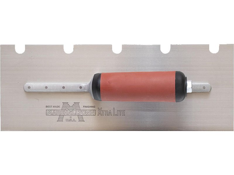 Marshalltown Gezahnte Kelle Marshalltown Gezahnte Kelle, U -13x13x51 mm, Durasoft Griff, Edelstahl, Maße: 305x102 mm – Bild 1