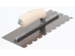 Marshalltown Gezahnte Kelle, U -8x8x19 mm, Holzgriff, Edelstahl, Maße: 279x102 mm