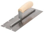 Marshalltown Gezahnte Kelle, U -4,5x10x44 mm, Holzgriff, Carbonstahl, Maße: 279x102 mm – Bild 3