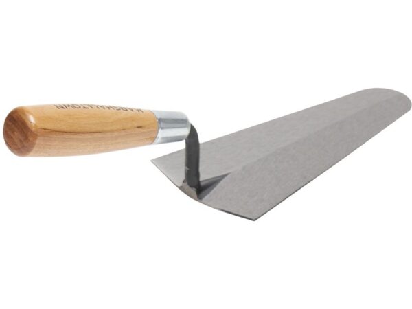 Marshalltown Messkelle/Entenschnabelkelle, Holzgriff, Carbonstahl, Maße: 178x86 mm