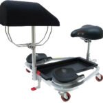 Marshalltown Racatac Fliesenleger-Unterstützung mit Brustauflage, 51 mm Rollen