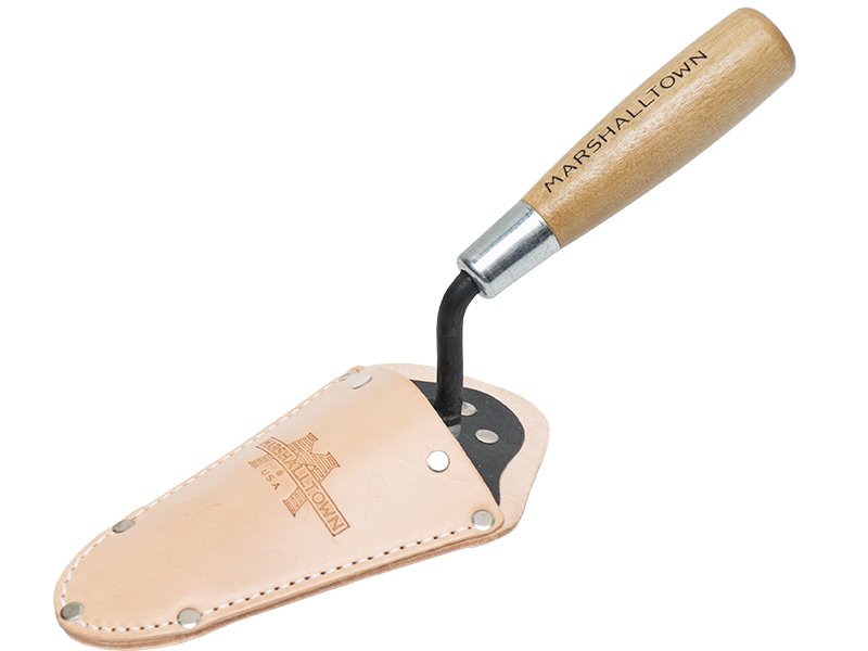 Marshalltown Archäologie-Spitzkelle mit Holster Marshalltown Archäologie-Spitzkelle mit Holster, Hartholzgriff, Carbonstahl, Maße: 115x57 mm – Bild 1