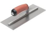 Marshalltown Gezahnte Kelle, V-6x6 mm, Durasoft Griff, Stahl, Maße: 279x114 mm