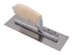Marshalltown Glättkelle, Gebogener Holzgriff, Carbonstahl, Maße: 292x121 mm – Bild 4