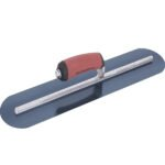 Marshalltown Glättkelle, Voll abgerundet, Gebogener Durasoft Griff, Blaustahl, Maße: 559x102 mm