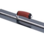 Marshalltown Glättkelle gebogenem Durasoft Griff, Blaustahl, Maße: 559x102 mm