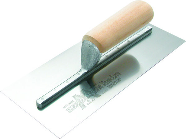Marshalltown Trockenwandkelle, Gerader Hartholzgriff, Edelstahl, Maße: 356x114 mm