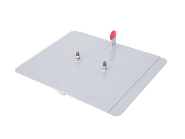 Marshalltown Lauf-Nutfräse, Doppelpfosten-Kippgelenk, breite Fuge, R 19 mm, T 25 mm, Edelstahl, Maße: 305x356 mm