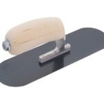 Marshalltown Poolkelle, Holzgriff, 5 sichtbare Nieten, Blaustahl, Maße: 305x89 mm