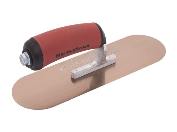 Marshalltown Poolkelle, 3 sichtbare Nieten, Durasoft Griff, Goldstahl, Maße: 254x76 mm