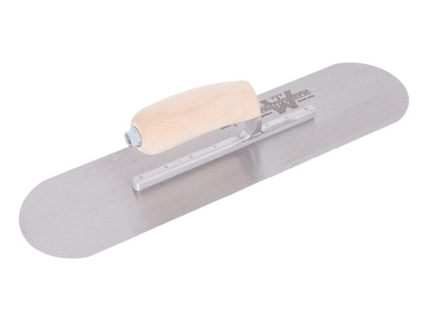 Marshalltown Poolkelle, Holzgriff , 3 sichtbare Nieten, Stahl, Maße: 406x102 mm