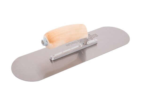 Marshalltown Poolkelle, Holzgriff, 12 sichtbare Nieten, Carbonstahl, Maße: 406x102 mm