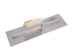 Marshalltown Glättkelle, Gerader Holzgriff, Carbonstahl, Maße: 356x102 mm