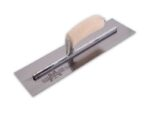 Marshalltown Glättkelle, Gebogener Holzgriff, Carbonstahl, Maße: 356x102 mm – Bild 5