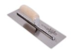 Marshalltown Glättkelle, Gebogener Holzgriff, Carbonstahl, Maße: 356x102 mm – Bild 4