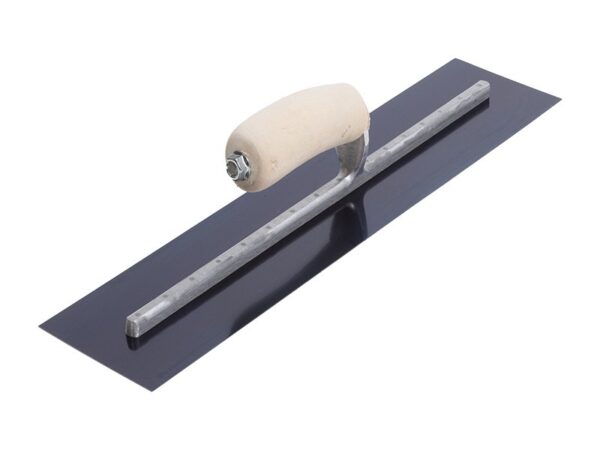 Marshalltown Glättkelle gebogenem Holzgriff, Blaustahl, Maße: 457x127 mm