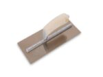 Marshalltown Glättkelle mit gebogener Holzgriff, Goldstahl, Maße: 356x127 mm – Bild 5