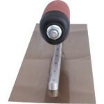 Marshalltown Glättkelle mit gebogener Durasoft Griff, Goldstahl, Maße: 305x127 mm