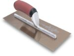Marshalltown Glättkelle mit gebogener Durasoft Griff, Goldstahl, Maße: 356x127 mm – Bild 5