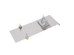 Marshalltown Lauf-Kantenkelle mit verstellbarer Nutfräse, R 13 mm, L 19 mm, T 13 mm, Edelstahl, Maße: 356x127 mm
