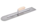 Marshalltown Glättkelle, vorne runde Front, Holzgriff, Carbonstahl, Maße: 406x102 mm – Bild 5