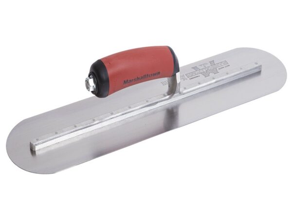 Marshalltown Glättkelle, Voll abgerundet mit Durasoft Griff, Carbonstahl, Maße: 356x102 mm