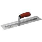 Marshalltown Zweiseitig gezahnte Kelle, Flaches V, 3x3x1,5 mm, Durasoft Griff, Stahl, Maße: 279x114 mm