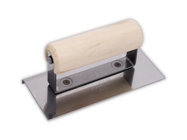 Marshalltown QLT Kantenkelle, Holzgriff, R 6mm, L 10 mm, Edelstahl, Maße: 152x64 mm