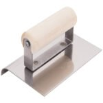 Marshalltown QLT Kantenkelle, Holzgriff, R 6mm,L 10mm, Edelstahl, Maße: 152x152 mm