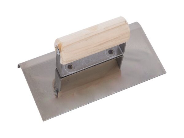 Marshalltown QLT Kantenkelle, Holzgriff,  R19mm,L 22mm, Edelstahl, Maße: 203x203 mm