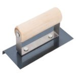 Marshalltown QLT Kantenkelle, Holzgriff, R 6mm, L 10mm, Blaustahl, Maße: 152x152 mm