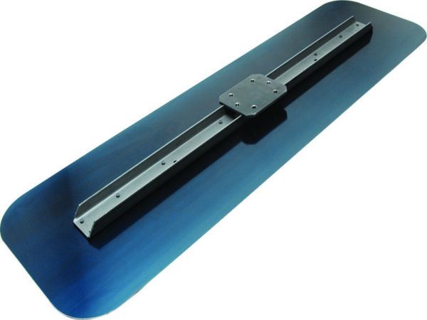 Marshalltown Bodenglätter "Blauer Gleiter", flache 76 mm, eckige Enden, Blaustahl, Maße: 1067x314 mm