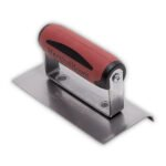 Marshalltown Kantenkelle-1 Gebogenes/1 Gerades Ende, Durasoft Griff, R 10mm,L 13mm, Carbonstahl, Maße: 152x76 mm