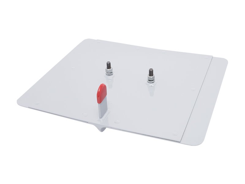 Marshalltown Lauf-Nutfräse Marshalltown Lauf-Nutfräse, Doppelpfosten-Kippgelenk, R 13 mm, T 25 mm, Edelstahl, Maße: 305x356 mm – Bild 1