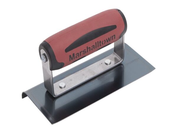 Marshalltown Kantenkelle, gebogene Enden, Durasoft Griff, R 10 mm, L 13 mm, Blaustahl, Maße: 152x76 mm
