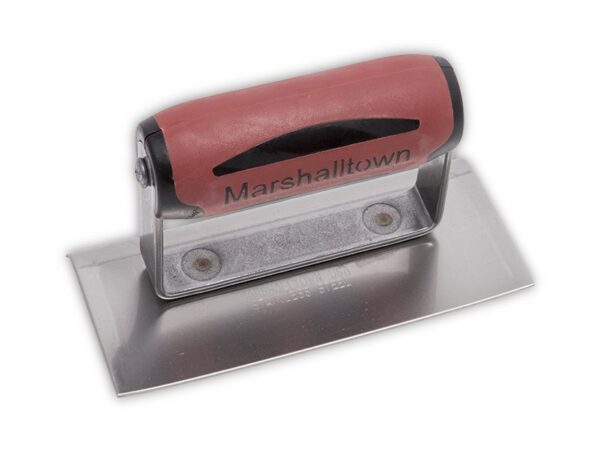 Marshalltown Kantenkelle, gebogene Enden, Durasoft Griff, R 10mm, L 13mm, Edelstahl, Maße: 152x76 mm
