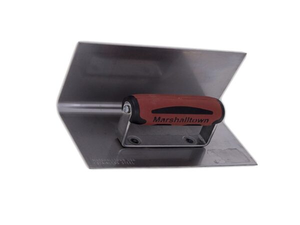 Marshalltown Inneneck Stufen-Kelle, 90Grad, R 13mm, L 102mm, Durasoft Griff, Edelstahl, Maße: 203x102 mm