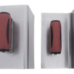 Marshalltown Innen-/Außen Stufenkellen Set, 90Grad, Durasoft Griff, Edelstahl, Maße: 203x102 mm
