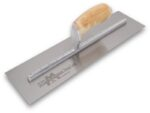 Marshalltown Trockenwandkelle, Gebogener Hartholzgriff, Carbonstahl, Maße: 406x114 mm – Bild 5