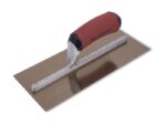 Marshalltown Glättkelle mit gebogener Durasoft Griff, Goldstahl, Maße: 292x114 mm – Bild 5