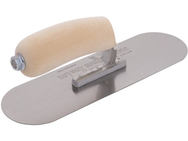 Marshalltown Poolkelle, Holzgriff, 3 sichtbare Nieten, Edelstahl, Maße: 254x76 mm