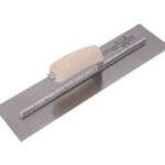 Marshalltown Glättkelle, Gebogener Holzgriff, Carbonstahl, Maße: 457x121 mm