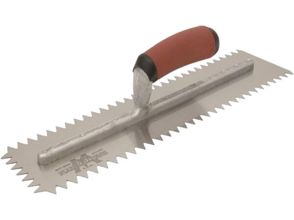 Marshalltown Kratzkelle, 13x12 mm V, Durasoft Griff, Carbonstahl, Maße: 406x114 mm
