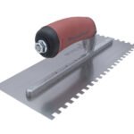 Marshalltown Gezahnte Kelle, Eckig 6x6x6 mm, Durasoft Griff, Stahl, Maße: 279x114 mm