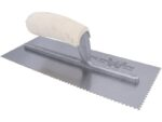 Marshalltown Gezahnte Kelle, U-2,5x2,5x3 mm, Gebogener Holzgriff, Stahl, Maße: 279x114 mm – Bild 2