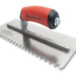 Marshalltown Gezahnte Kelle, U-6x6x6 mm, Durasoft Griff , Stahl, Maße: 279x114 mm