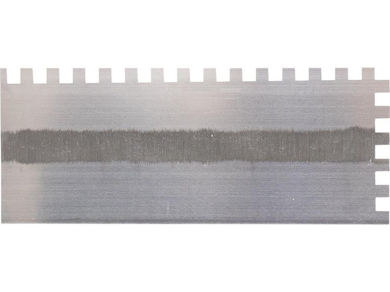 Marshalltown Gezahnte Kelle Marshalltown Gezahnte Kelle, Eckig 10x10x10 mm, Durasoft Griff, Stahl, Maße: 279x114 mm – Bild 1
