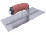 Marshalltown Gezahnte und einseitig gekürzte Kelle, U-3x3x1,5 mm, Durasoft Griff, Stahl, Maße: 279x114 mm – Bild 2